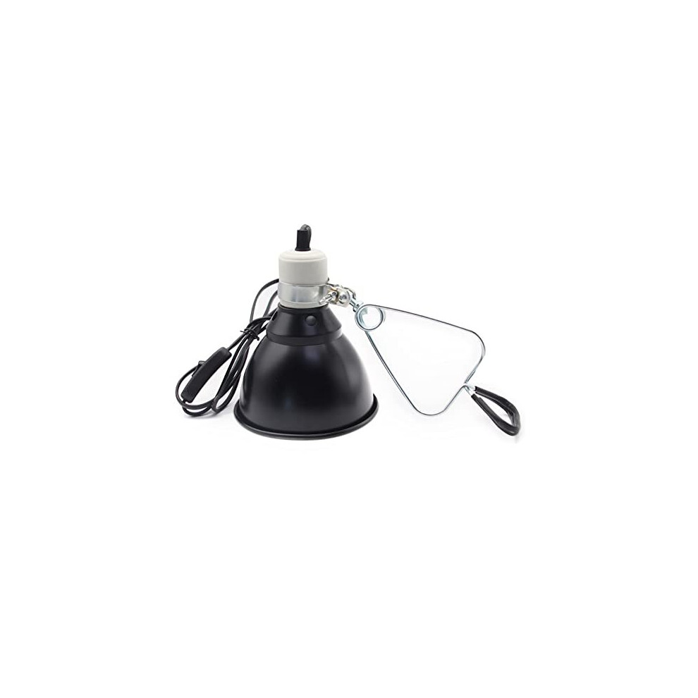 hisunfarm Reptile Pet Heat Lamp Holder Lampshade with Clip for UVA/UVB Bulb, 300 Watt Reptile Heating Guard for Lizard Turtle Snake Spider Chick