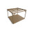 (Light Green(Natural), 3m x 3m (with 4 posts)) Box pergola and decking kit 4
