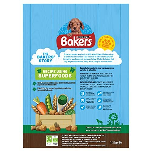 Bakers Puppy Dry Dog Food Chicken and Veg 5x1.1 kg on OnBuy