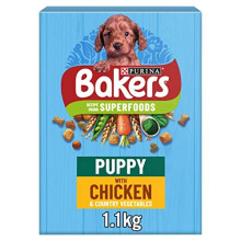 Bakers Puppy Dry Dog Food Chicken and Veg 5x1.1 kg