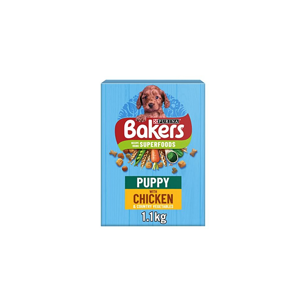 Bakers Puppy Dry Dog Food Chicken and Veg 5x1.1 kg