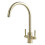 Newbury Brushed Brass Dual Lever Kitchen Sink Mixer 1