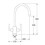 Newbury Brushed Brass Dual Lever Kitchen Sink Mixer 2