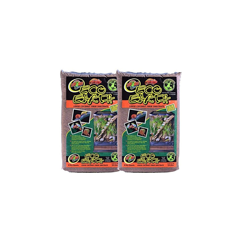 Zoo Med Eco Earth Loose Coconut Fiber Substrate for Reptiles 8 quarts