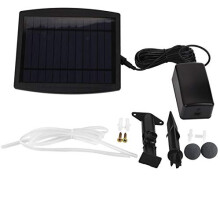 Aquarium Air Pump, Fish Tank Solar Powered Oxygenator Aerator Aquarium Air Pump Oxygen with Air Stones Silicone Tube for Outdoor Pool Pond Fish Tank