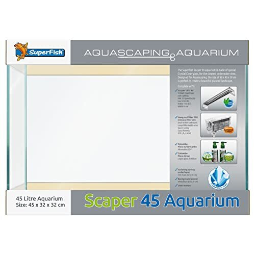 SuperFish Superfish Scaper 45 Aquarium Starter Set Up, White,Black 1
