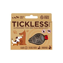 Tickless EcoPet - Biodegradable Ultrasonic Natural Chemical-free tick and flee repeller for pets - Brown