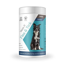 Verm-X Flea & Tick Powder for Dogs, Effective Natural Repellent, 100% Natural Ingredients, Environmentally Friendly