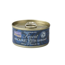 Fish4Cats - Makréla garnélával - Nedves macskaeledel 70g
