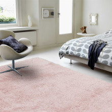 (Small 120x170cm) Payton Shaggy Soft Shimmer Rugs in Pink