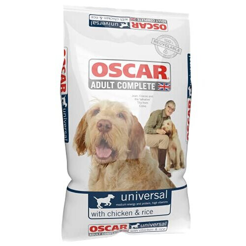 OSCAR Adult Universal with Chicken & Rice 15kg Complete Dry Dog Food on