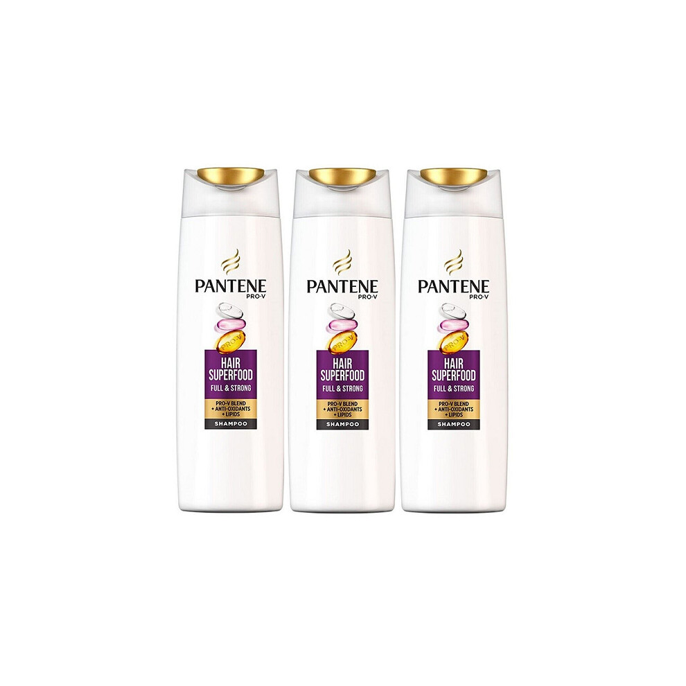 Pantene Pro-V Hair Superfood Full & Strong Shampoo For Hair  3x 500ml