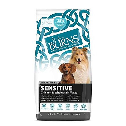 Burns Burns Pet Nutrition Hypoallergenic Complete Dry Dog Food Adult and Senior Dog Sensitive with Chicken 12 kg