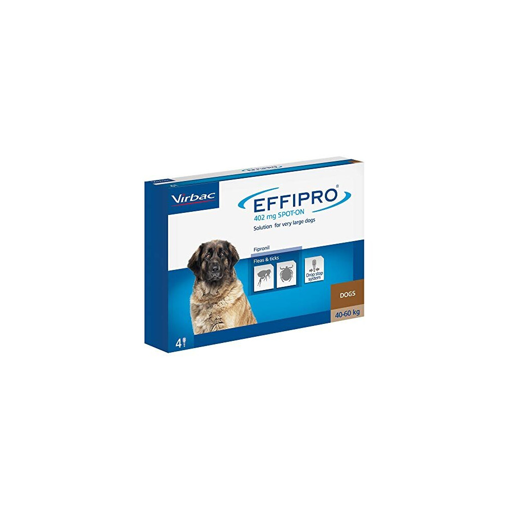 Effipro Spot On solution, Very Large Dogs (40-60kg) - 4 Pipettes