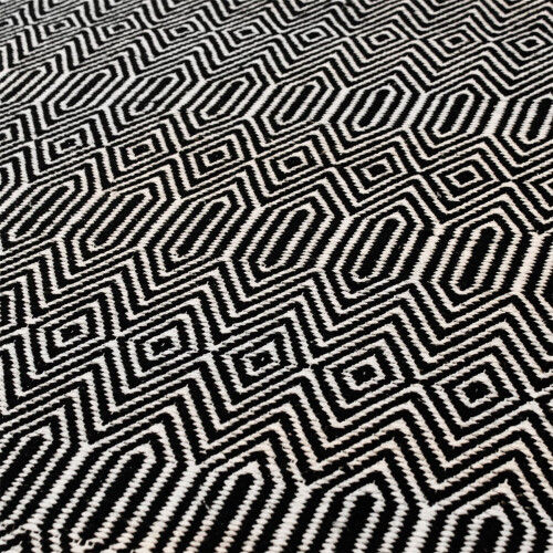 (Small  100x150cm) Sloan Rugs in Black 2