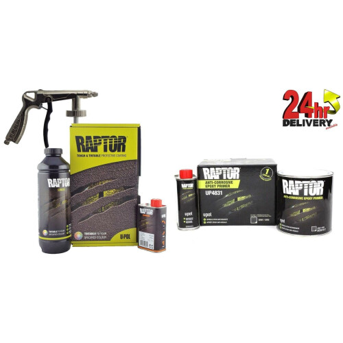 U Pol Raptor Tintable Truck Liner Kit Epoxy Primer Underbody Gun Upol On Onbuy