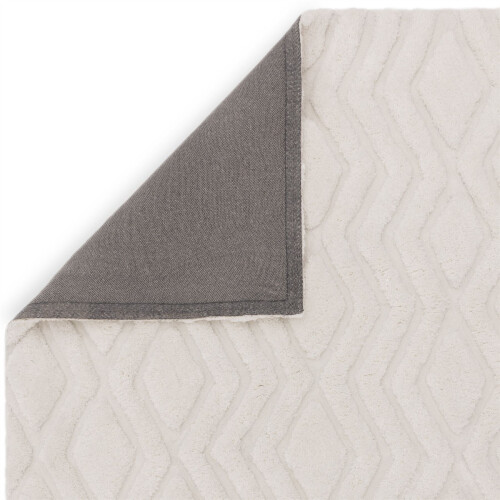 (Small  120x170cm) Harrison Soft Boho Shaggy Rugs in Off White 2