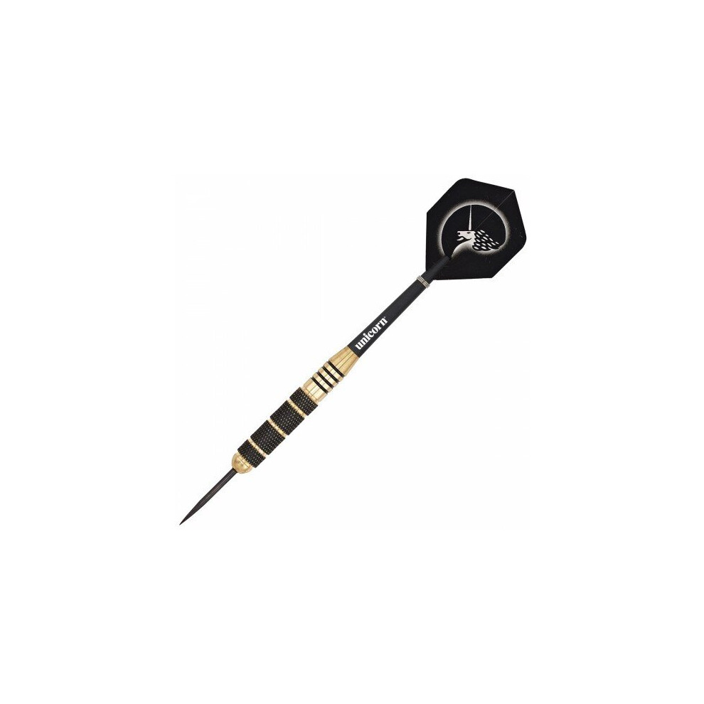 (23g, Black/Gold) Unicorn Core Plus Brass Darts Set