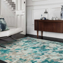 (Small 120x170cm) Colores Cloud Ethereal Abstract Rugs in CO03 Blue Multi