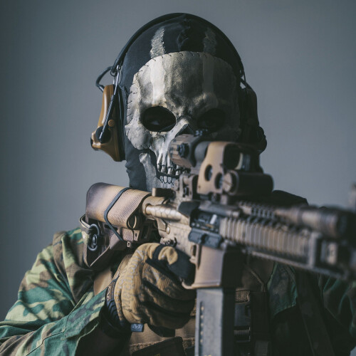 NEW'C 2023 COD Cosplay MWII Ghost Mask Airsoft Tactical Skull Full Mask 1
