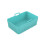 (Blue) 2pcs Silicone Air Fryer Liner Reusable Rectangle Baking Tray With Handle 1