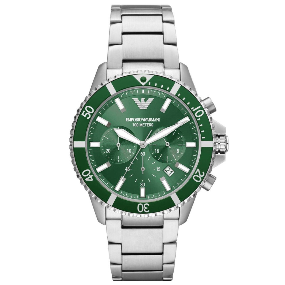 Emporio Armani Orologio Uomo, Movimento Al Quarzo, Cassa In Acciaio Inossidabile 43 Mm Con Bracciale In Acciaio Inossidabile, AR11500-image