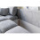 Easy London Velvet Sofa Bed U Shaped Grey with Storage 4