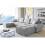 Easy London Velvet Sofa Bed U Shaped Grey with Storage 2
