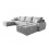 Easy London Velvet Sofa Bed U Shaped Grey with Storage 3