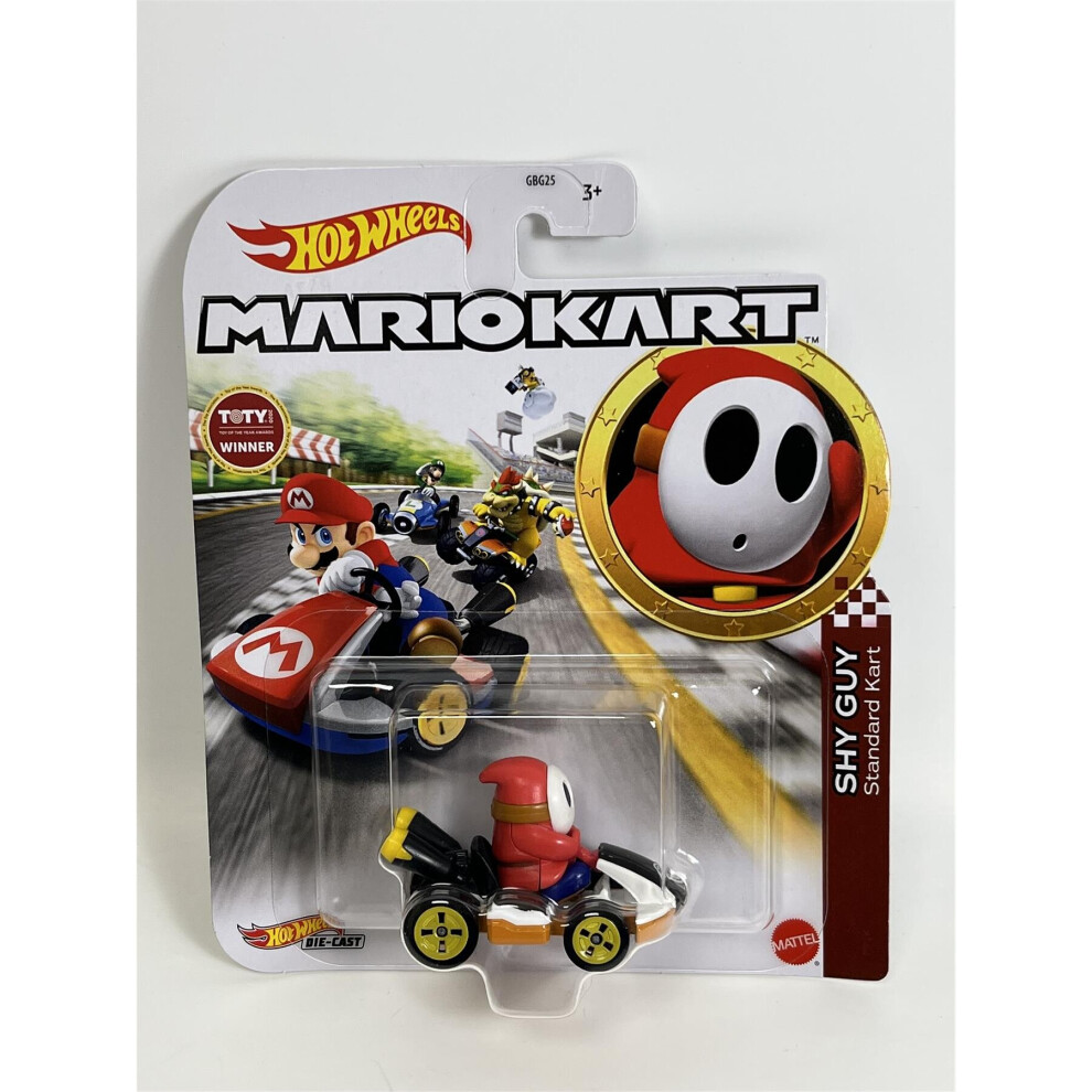 Mario Kart Shy Guy Standard Kart Hot Wheels 1:64 Scale GRN25