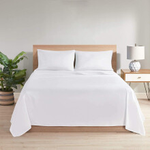 (Single Flat Sheet: 175 x 275 cm) Egyptian Cotton Duvet Quilt Cover Bedding Set Luxury Flat Bed Sheets & Pillowcases