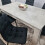 Grey Kitchen Dining Table and 6 Black Tufted Velvet Chairs Set 8