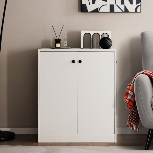 Costway 2-Door Storage Cabinet Modern Accent Cabinet Storage Organizer 1