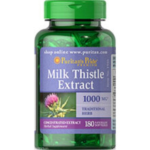 Puritan's Pride Milk Thistle Extract 1000mg - 180 Softgels - Liver Support Supplement