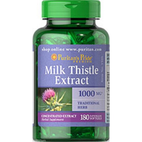 Puritan's Pride Puritan's Pride Milk Thistle Extract 1000mg - 180 Softgels - Liver Support Supplement