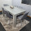 Grey Kitchen Dining Table and 6 Grey Tufted Velvet Chairs Set 9