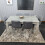 Grey Kitchen Dining Table and 6 Grey Tufted Velvet Chairs Set 11