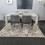 Grey Kitchen Dining Table and 6 Grey Tufted Velvet Chairs Set 10