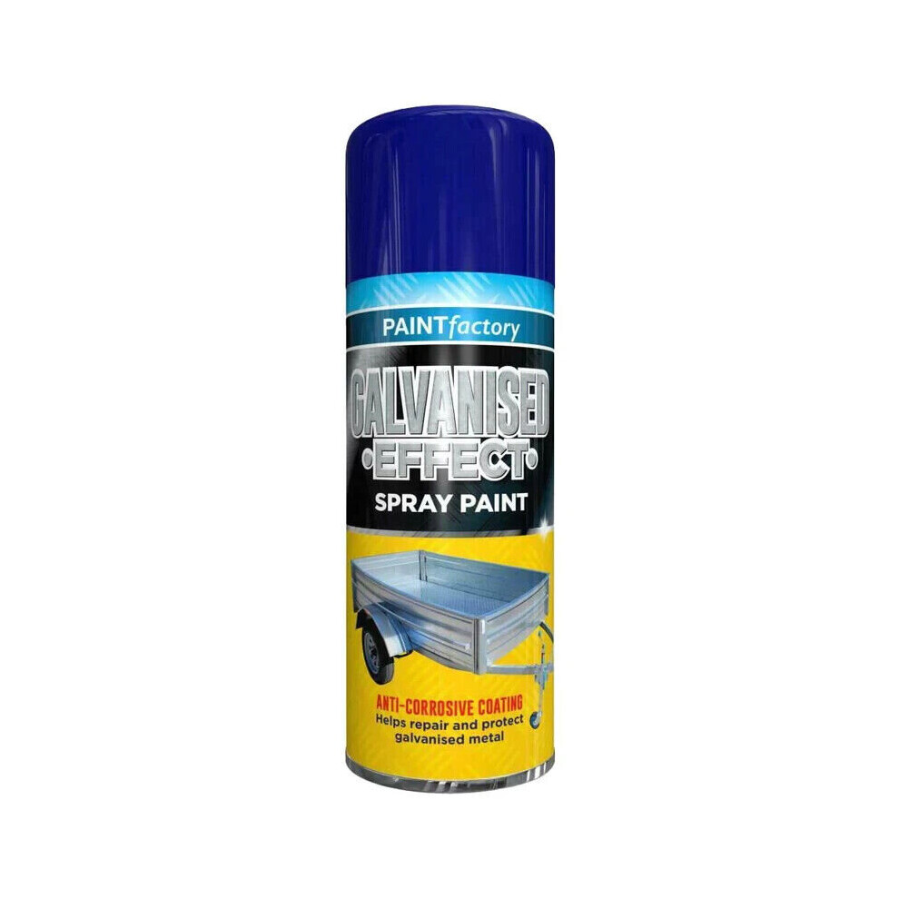 GALVANISED EFFECT SPRAY PAINT REPAIR PROTECT ANTI CORROSION CORROSIVE COAT 400ML