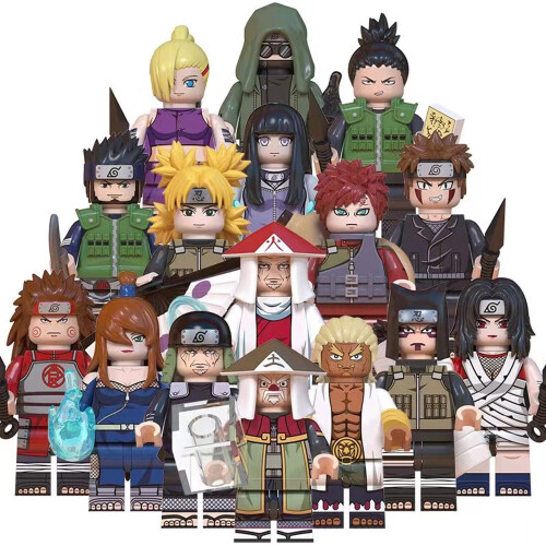 16PCS Naruto Minifigures building blocks Fit Lego