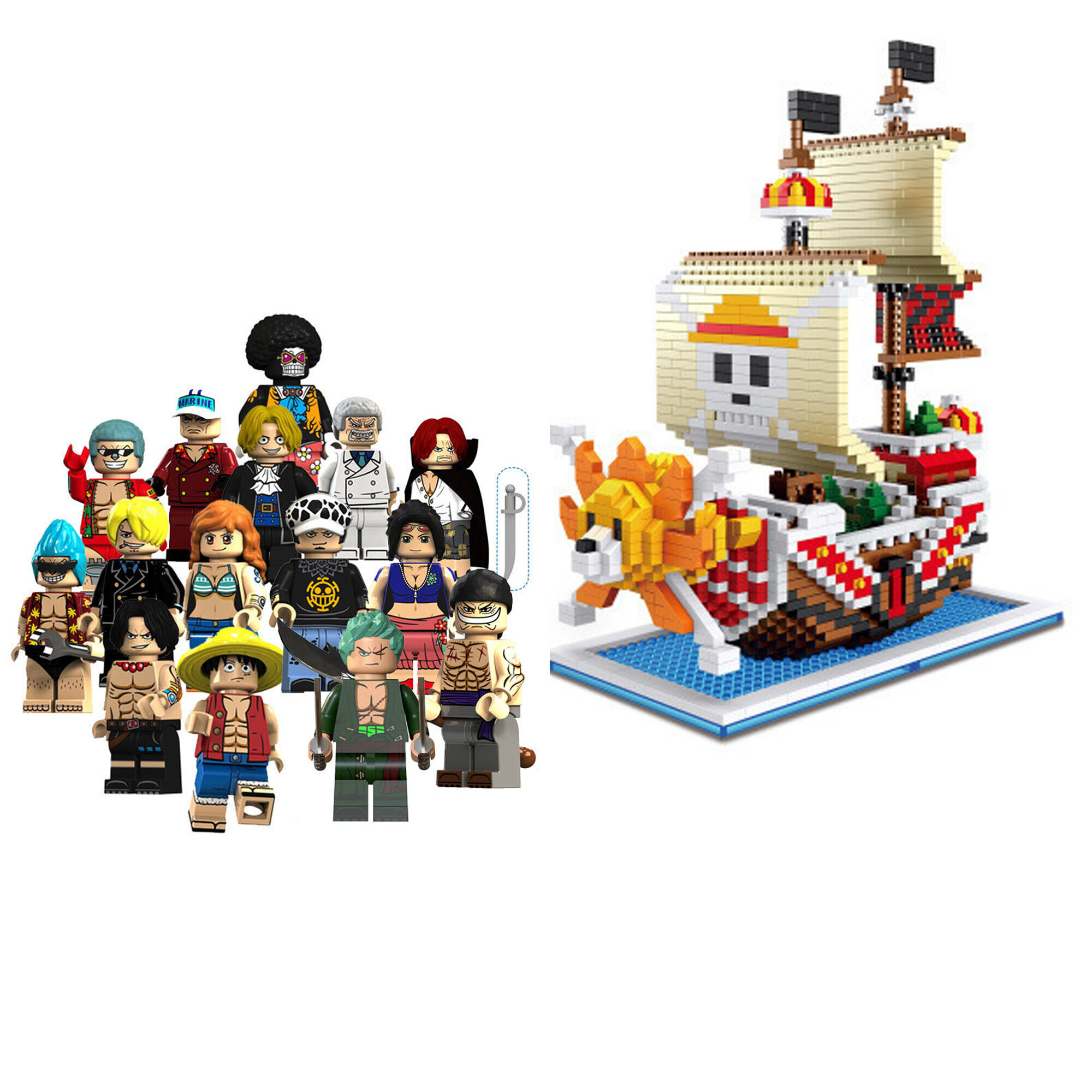 16PCS One Piece Collection Collection Minifigures Toys Gift Fit Lego on ...