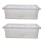 2x 56cm Under Bed Storage Box Spacemaster Clear Plastic Stackable 1