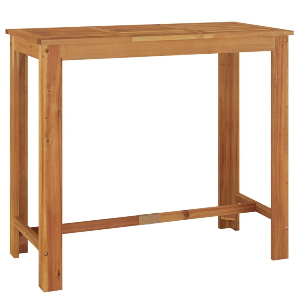 Vidaxl (120 X 60 X 105 Cm) Solid Wood Acacia Garden Bar Table Wooden Bistro Table 120/60X60x105 Cm