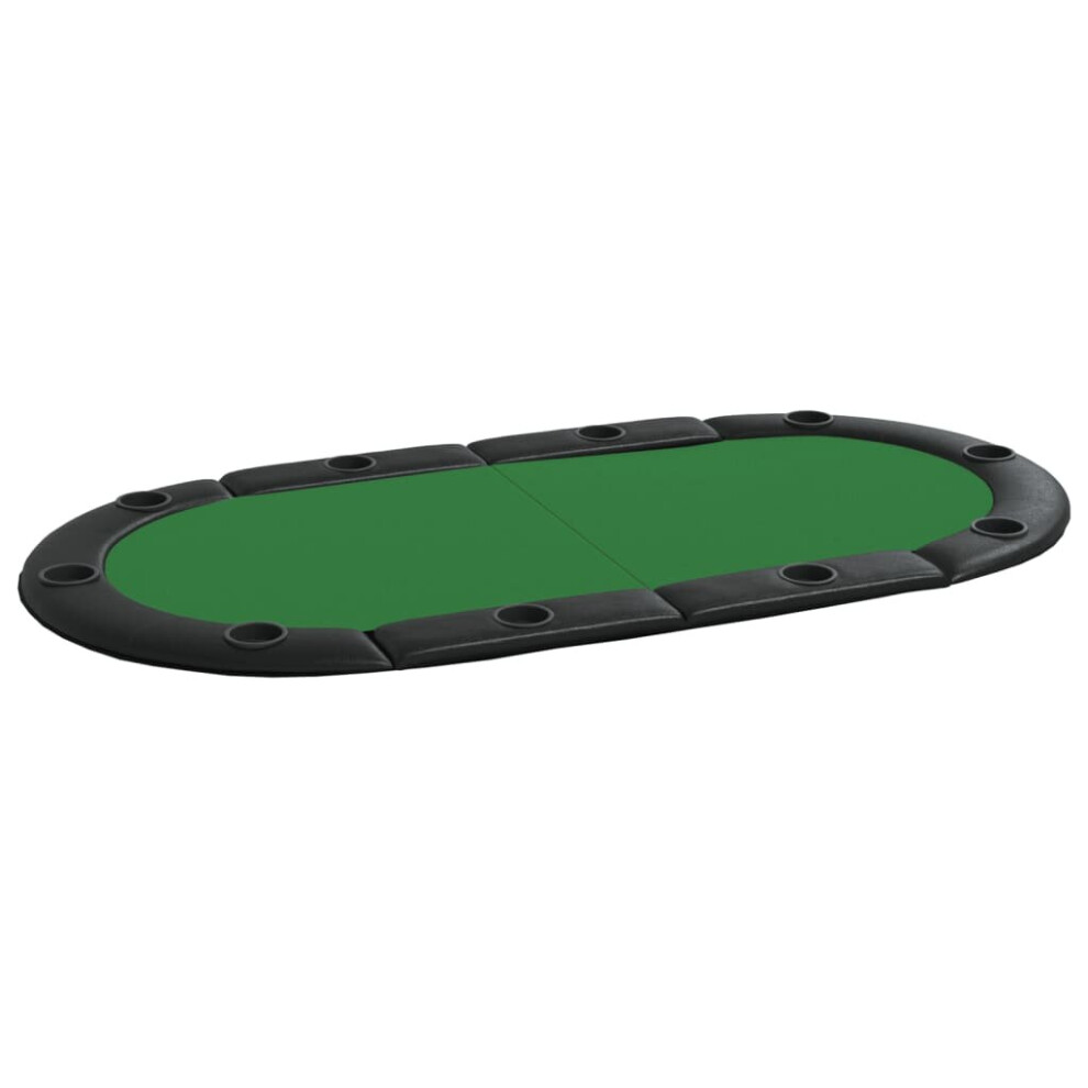 (green) vidaXL 10-Player Folding Poker Tabletop 208x106x3 cm Gaming Table Blue/Green