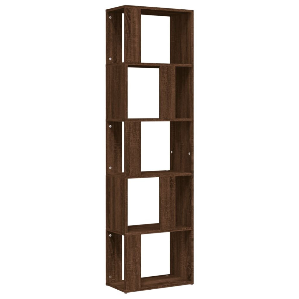 (brown oak) vidaXL Book Cabinet/Room Divider Book Stand Bookcase Shelf Engineered Wood