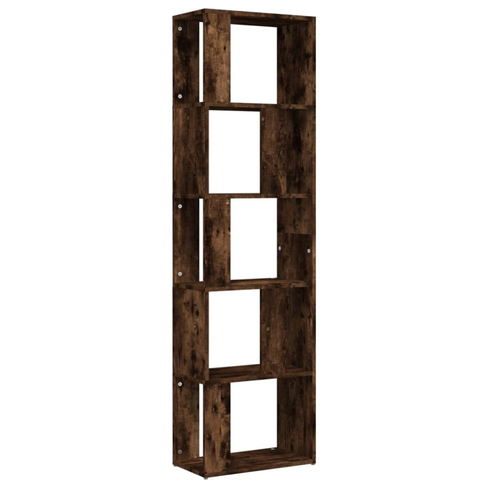 Vidaxl (Smoked Oak) Book Cabinet/Room Divider Book Stand Bookcase Shelf Engineered Wood