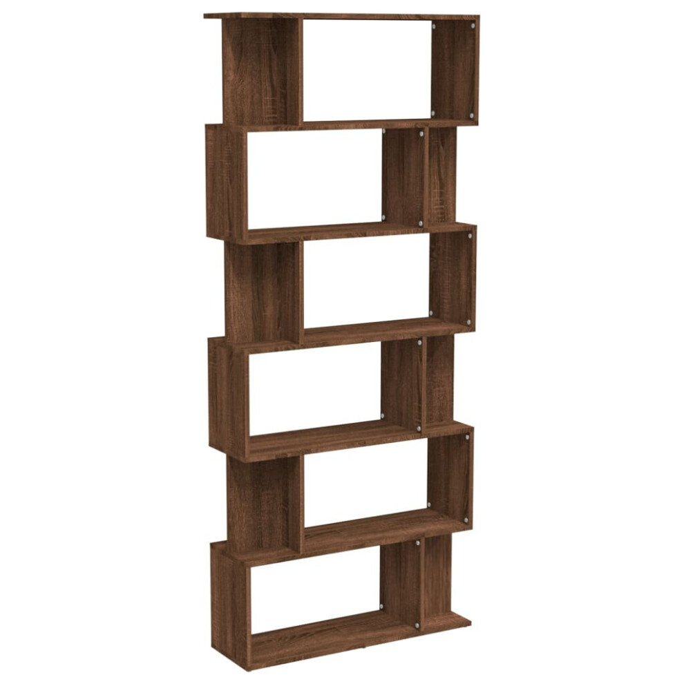 (brown oak) vidaXL Book Cabinet/Room Divider Engineered Wood Book Stand Multi Colours