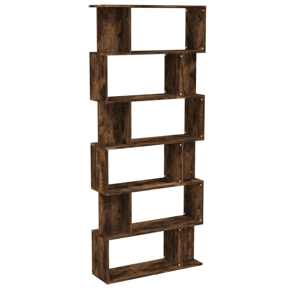 Vidaxl (Smoked Oak) Book Cabinet/Room Divider Engineered Wood Book Stand Multi Colours