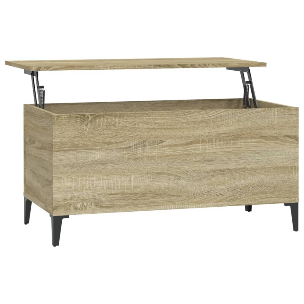 (sonoma oak) vidaXL Coffee Table Engineered Wood Side Table Multi Colours 60/90x44.5x45 cm