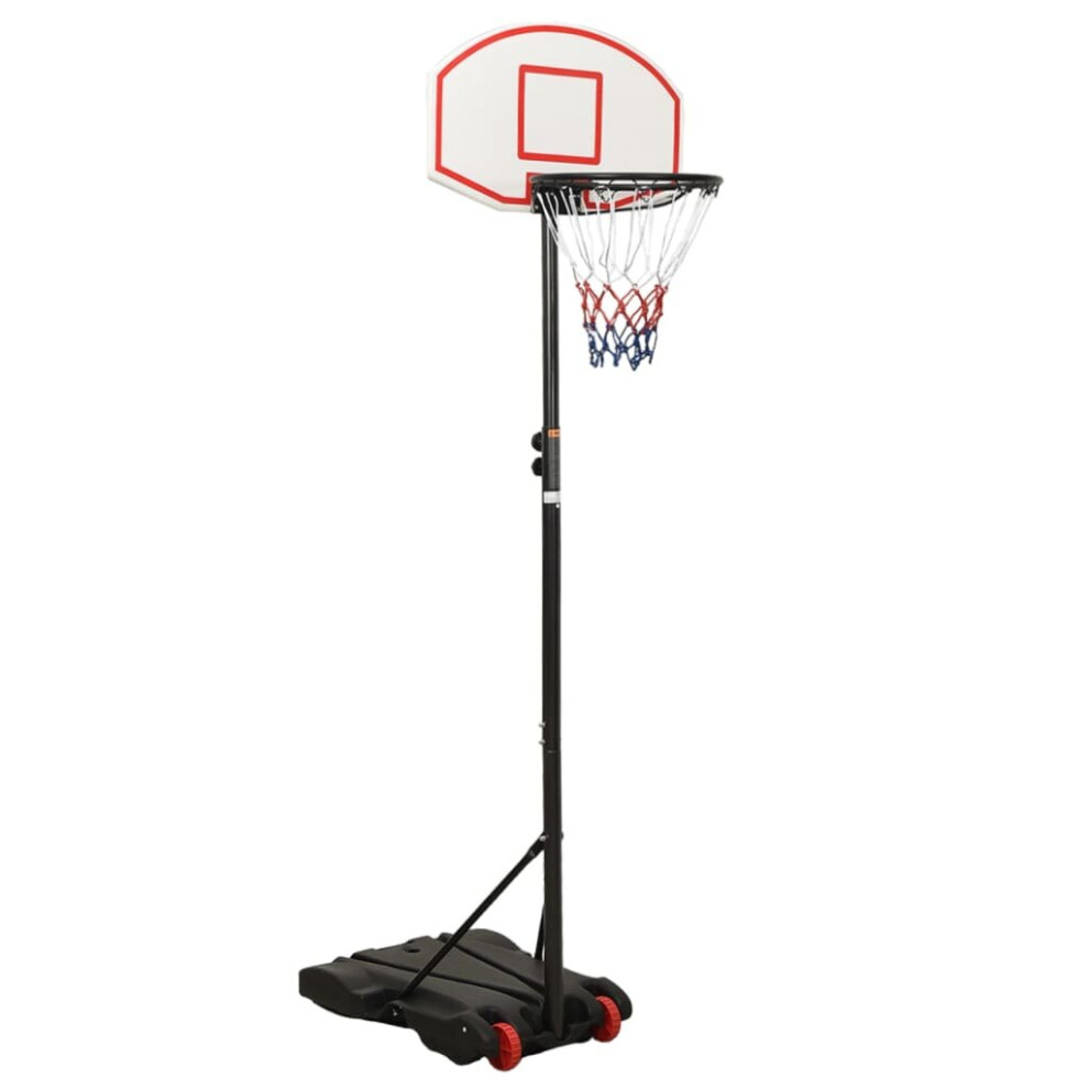 (white) vidaXL Basketball Stand Polyethene Basketball Hoop Stand Post Black/White